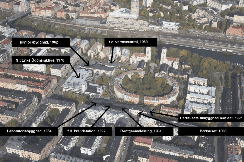 Befintliga hus i St: Eriksområdet som ska rivas