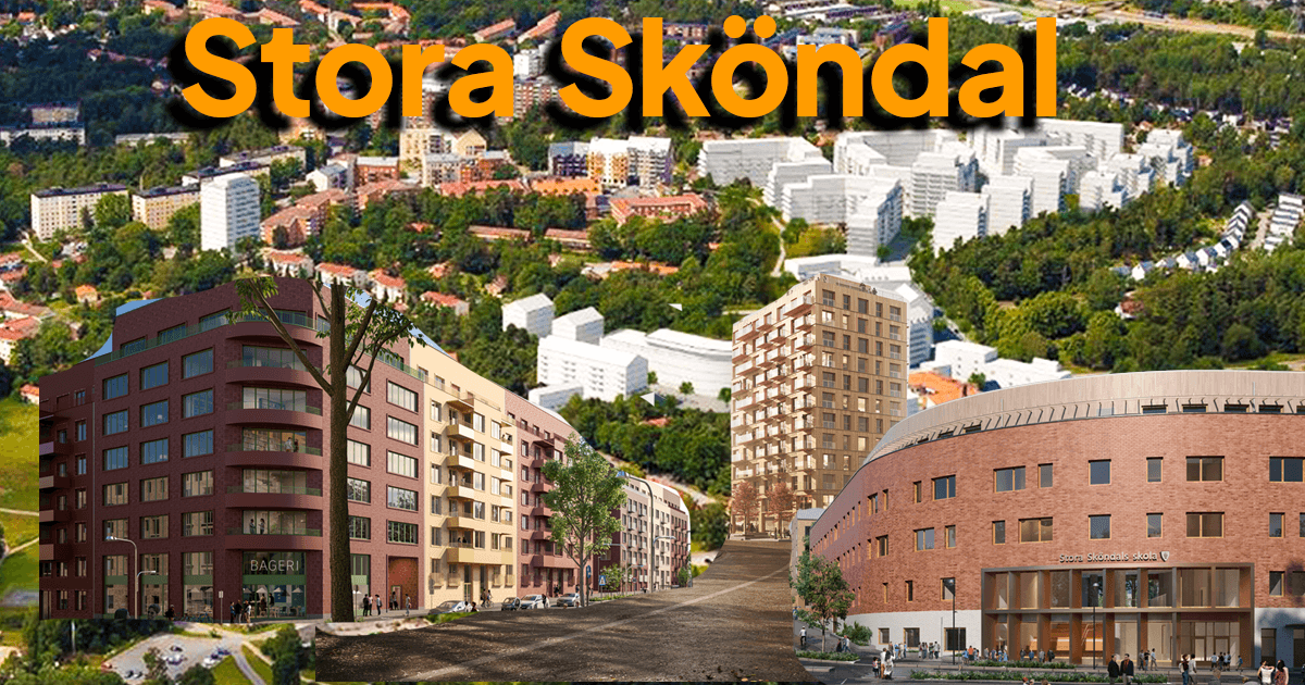 Sköndal, mer än 1750 bostäder i utbyggnad av Stora Sköndal , etapp 2a..