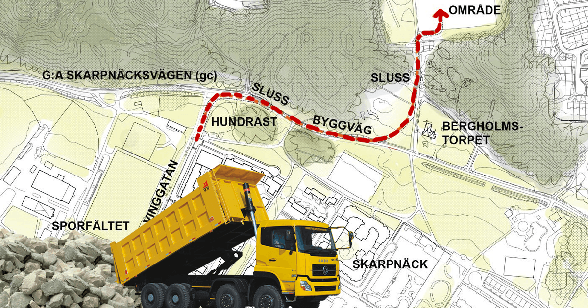 Bagarmossen, 700 bostäder vid Bergholmsbacken..