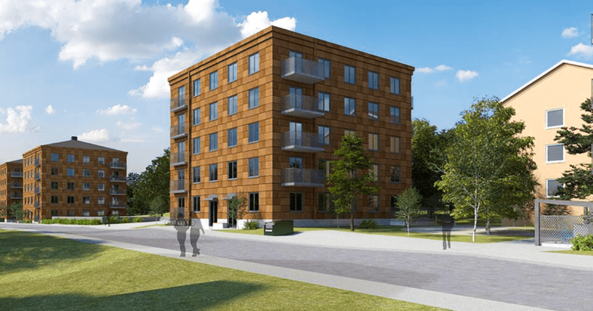 Fyra punkthus ersätter grönska längs Västertorpsvägen