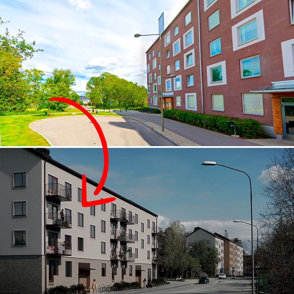 Bostäder ersätter grönska i Solberga