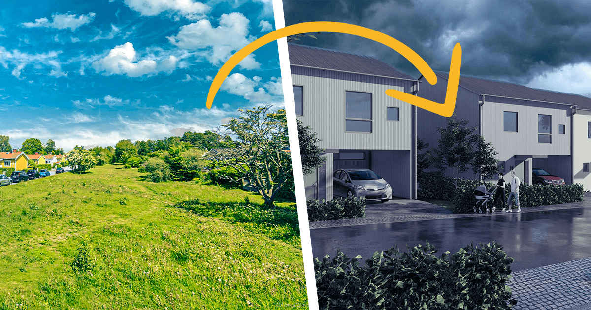 Flerfamiljshus vid Spångarondellen men Enebyvägen räddas