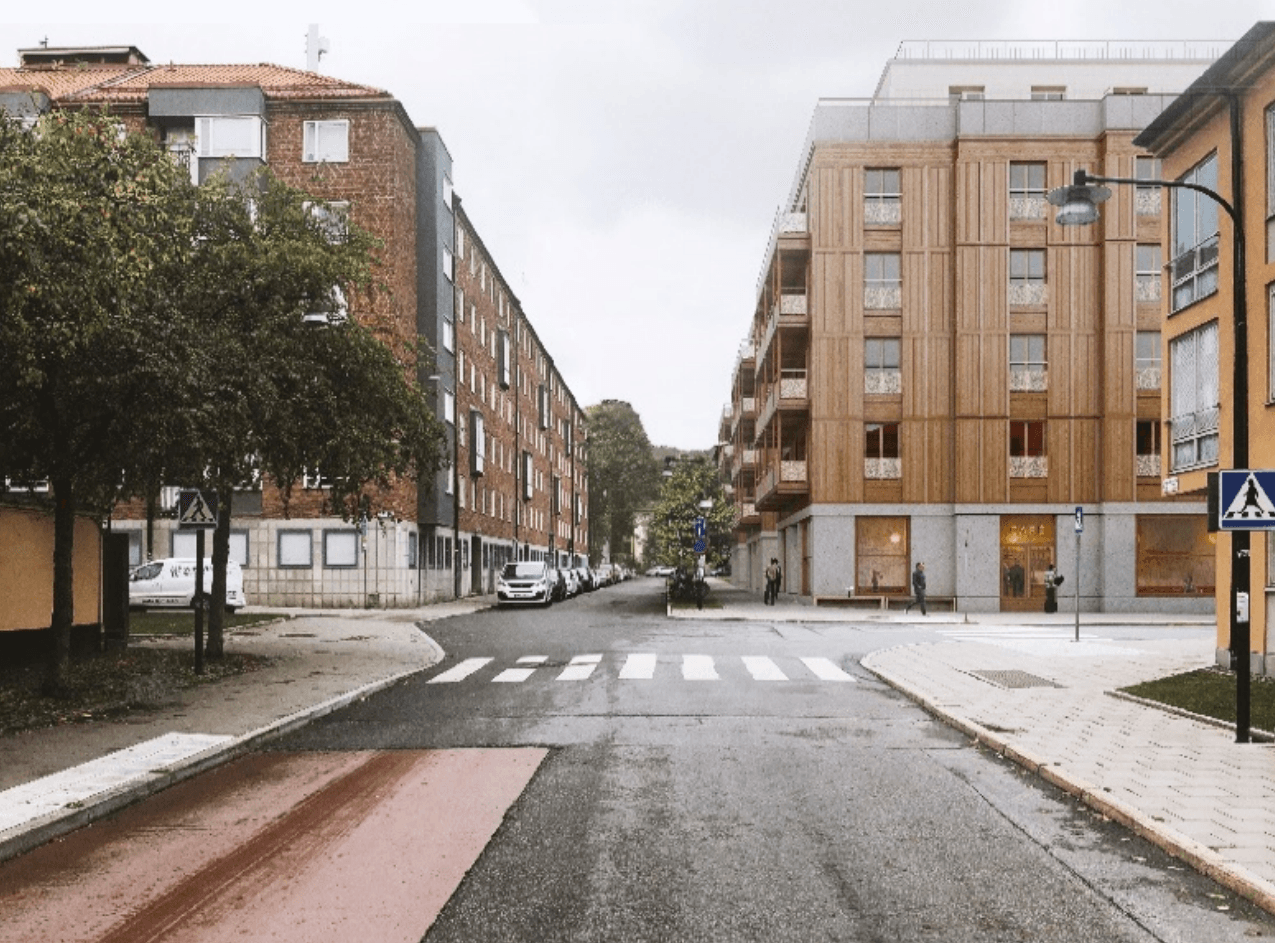 Östra Södermalm, parkering blir sexvåningshus med 50 bostäder på Färgarplan.