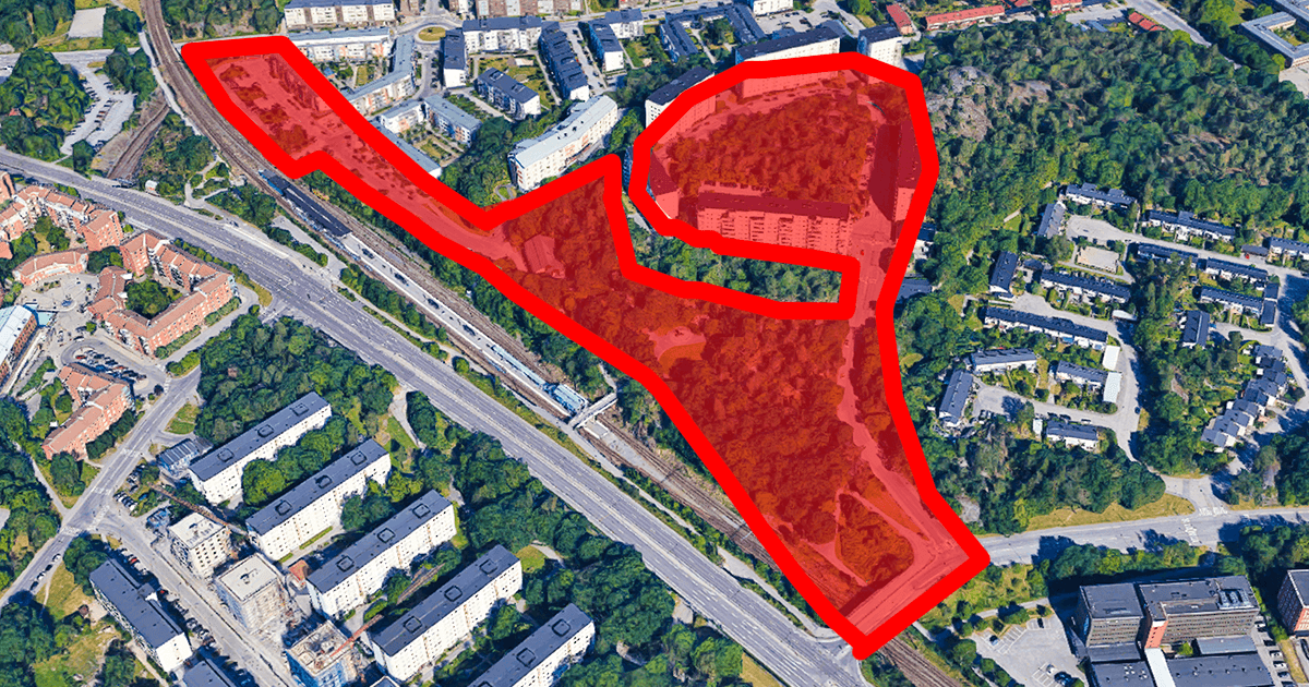 Filipstadsbacken, 710 bostäder intill Farsta strands pendeltågsstation..