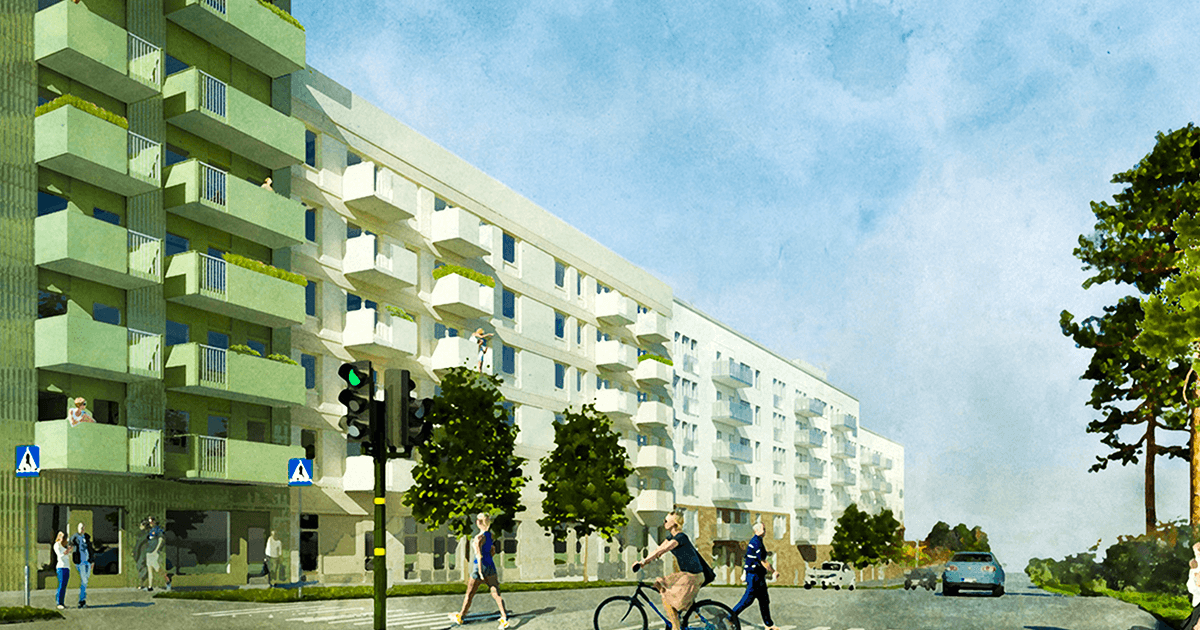 300 bostäder vid Farstarondellen